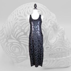 Iron Fist NWT Goth Black Skull Print Sleeveless Maxi Dress Size M